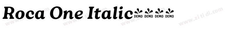 Roca One Italic字体转换